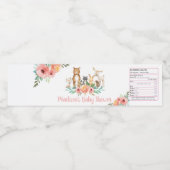 Chic Floral Woodland Animals Baby Dusche Geburtsta Wasserflaschenetikett (Einzelnes Label)
