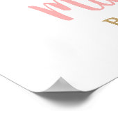 Chic Floral Woodland Animals Baby Dusche Willkomme Poster (Ecke)