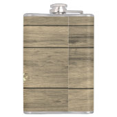 Chic Floral Wreath Rustic Wedding    Flachmann (Rückseite)