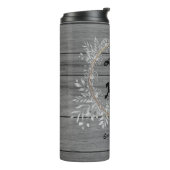 Chic Floral Wreath Rustic Wedmal Thermal Tumble Thermosbecher (Nach links gedreht)