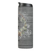 Chic Floral Wreath Rustic Wedmal Thermal Tumble Thermosbecher (Nach rechts gedreht)