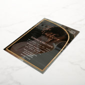 Chic Floral Wreath Wedding Foil Einladung (Gedreht)