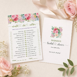 Chic Floral Würde Sie Eher Brautparty-Spiel