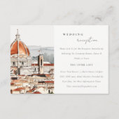 Chic Florence Cathedral Italien Hochzeitsempfang Begleitkarte (Vorderseite)