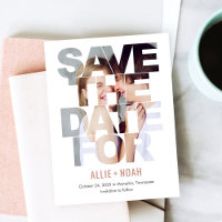 Chic Flüchtige Blick EDITABLE FARBE Save the Date