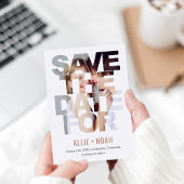 Chic Flüchtige Blick EDITABLE FARBEITER Save the D Dankeskarte