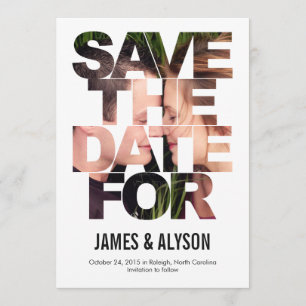 Chic Flüchtige Blick Save the Date Card