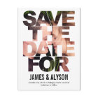 Chic Flüchtige Blick Save the Date Card