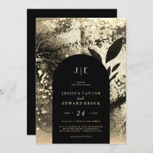 chic Foil Falsch Gold Botanical Abstract Wedding