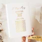 Chic, Foil Monogram Wedding Folding Program Folienkarte
