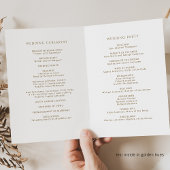 Chic, Foil Monogram Wedding Folding Program Folienkarte