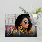 Chic Foil Script | Ankündigung von Foto Abschluss (Stehend vorne)