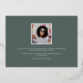 Chic Foil Script | Ankündigung von Foto Abschluss (Rückseite)