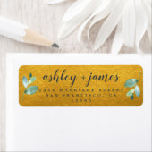 Chic Foliage Dark Green Gold Rücksendeadresse (Insitu)