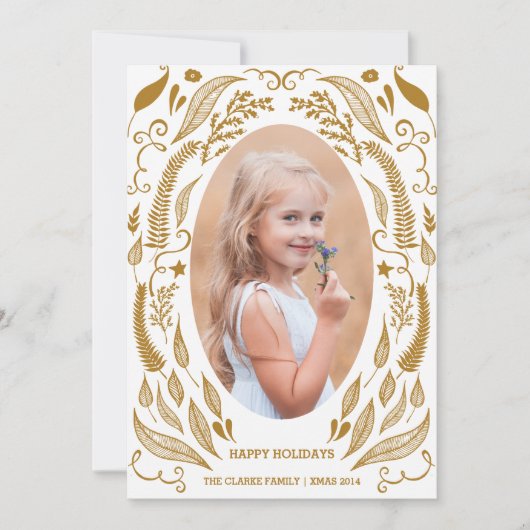 CHIC FOLIAGE | FERIENFOTOKARTE FEIERTAGSKARTE (Vorderseite)