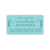 Chic Foliage Future Mr. Wedding Rücksendeadresse Adressaufkleber (Vorne)