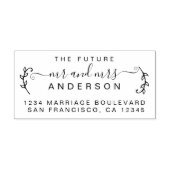 Chic Foliage Future Mr. Wedding Rücksendeadresse Gummistempel (Prägung)