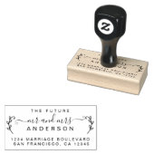 Chic Foliage Future Mr. Wedding Rücksendeadresse Gummistempel (Stempel)