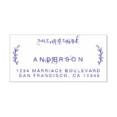 Chic Foliage Future Mr. Wedding Rücksendeadresse Permastempel (Design)