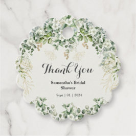 Chic Foliage Geblüht: Botanischer Bridal-Gefallen- Geschenkanhänger