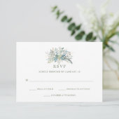 Chic Foliage | Hochzeit RSVP Karte (Stehend Vorderseite)