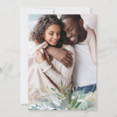 Chic Foliage | Hochzeit von Fotos Save The Date (Rückseite)