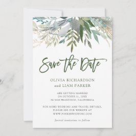 Chic Foliage | Hochzeit von Fotos Save The Date
