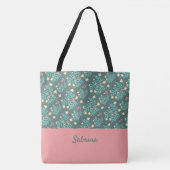 Chic Foliage Mit Monogramm Tote Bag Tasche (Vorderseite)