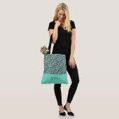 Chic Foliage Mit Monogramm Tote Bag Tasche (Am Model)