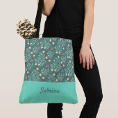 Chic Foliage Mit Monogramm Tote Bag Tasche (Von Nahem)