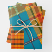 Chic Folk Kariert Geschenkpapier Set (Beispiel)