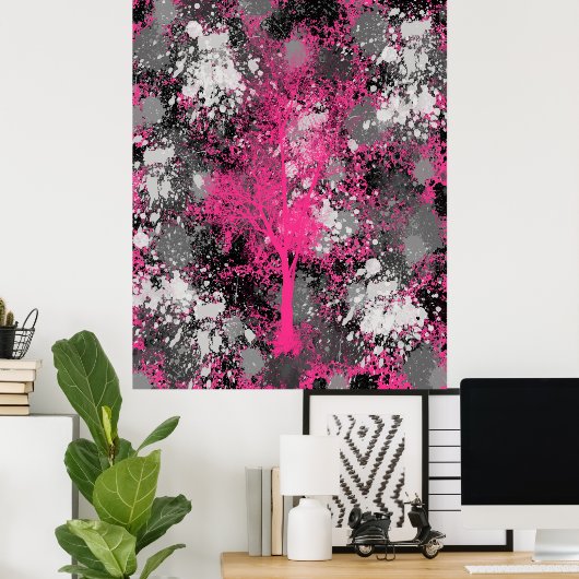 Chic Forest Abstrakt Poster (Heimbüro)