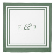 Chic Forest Green Minimalistisch Custom Monogram Q