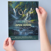 Chic Forest YOGA Versteckter Text Meditation Instr Flyer (Hand)