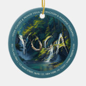 Chic Forest YOGA Versteckter Text Meditation Instr Keramik Ornament (Vorne)