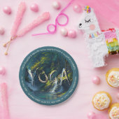 Chic Forest YOGA Versteckter Text Meditation Instr Pappteller (Party)