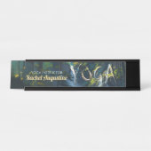Chic Forest YOGA Versteckter Text Meditation Instr Schreibtischnamensplakette (Vorderseite )