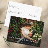 Chic Forever Dankbarkeit Script Dankeschön Foto Postkarte