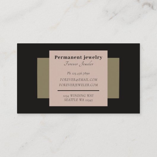 Chic Forever Jewelet Permanent Bracelet Visitenkarte (Rückseite)