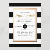Chic & Formal 16 . Geburtstag | Gold und Schwarz