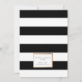 Chic & Formal Bachelorette Bash | Gold und Schwarz Einladung (Rückseite)