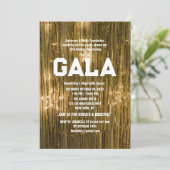 Chic Formal Corporate Gala Ball Party Fundraiser Einladung (Stehend Vorderseite)