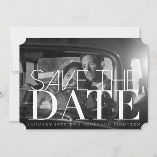 Chic & Formal Save the Date | 12x18 Einladungskart (Vorderseite)
