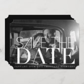 Chic & Formal Save the Date | 12x18 Einladungskart (Vorne/Hinten)