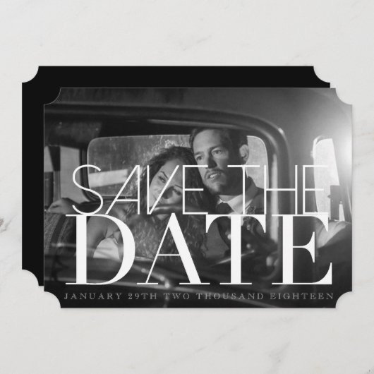 Chic & Formal Save the Date | 12x18 Einladungskart (Vorne/Hinten)