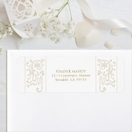 Chic formale Ecru-Schneckenwerk-Rand-Hochzeit