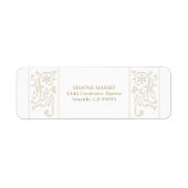 Chic formale Ecru-Schneckenwerk-Rand-Hochzeit (Vorne)