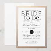 Chic & formales Brautparty | Aufforderung zur Einr Einladung (Vorne/Hinten)