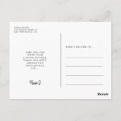 Chic Foto Abschluss Vielen Dank Postkarte (Rückseite)