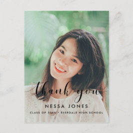 Chic Foto Abschluss Vielen Dank Postkarte